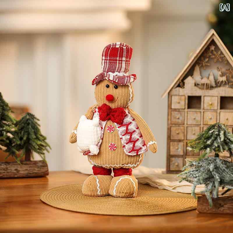 クリスマス ジンジャーブレッドマン 人形 飾り ぬいぐるみ 置物 キーホルダー 布製 メンズ レディース ..