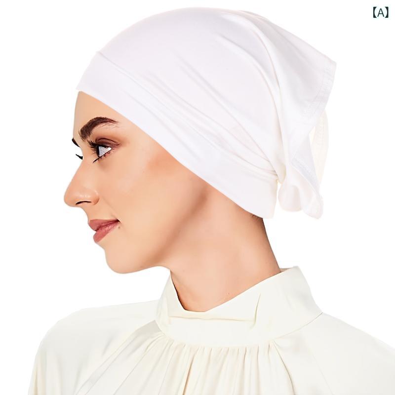 帽子 レディース ヘッドスカーフ 筒型 ポリエステル 単色 多色 欧米スタイル 軽量 伸縮性 黒 白 ピンク..