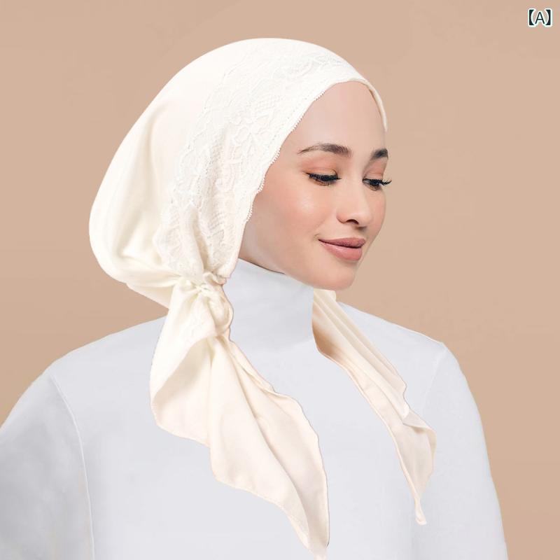 ビーニー レディース レース 曲線 柔らか 通気 ポリエステル 二本尻尾 春秋 普段使い 軽量 伸縮性 白 ..