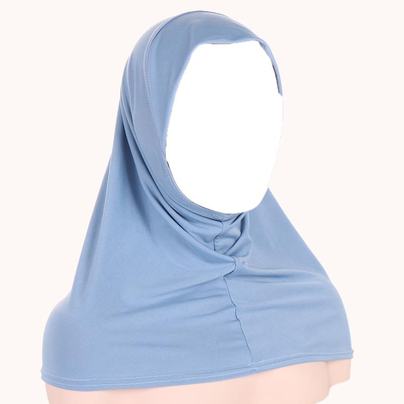 レディース 伸縮性 包み込み ヘッドラップ スカーフハット 一体型 ポリエステル 無地 ネイビー グレー ..