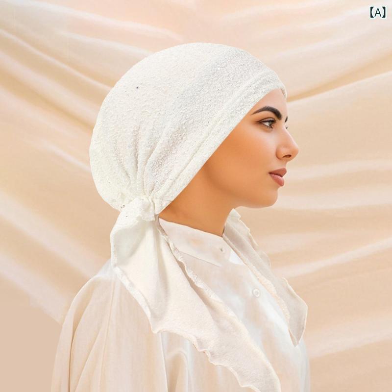 帽子 メンズ レディース 伸縮性 ヘッドラップ 弧形 包頭 スタイル ポリエステル 素材 白 ピンク ベージ..