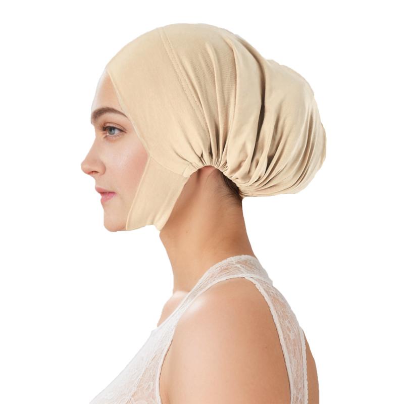 帽子 ネックカバー 再生繊維 伸縮性 弾力 ポリエステル ソリッドカラー ベージュ グレー ブラック ファ..