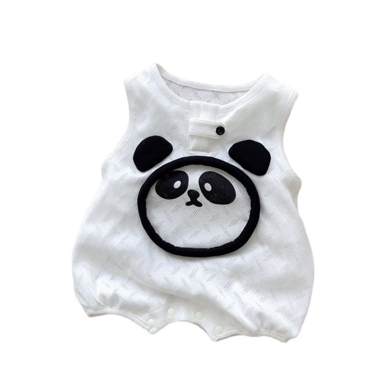 ベビー 連体服 男の子 女の子 夏 新生児 超薄 透気 綿 白 無袖 薄手 外出 クローリング 吸湿速乾 軽量 柔らかい 肌触り Aクラス 韓国