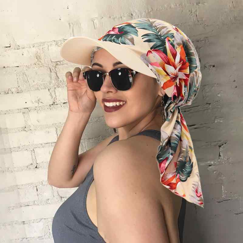 レディース 花柄 被り帽子 ポリエステル ヘッドタオル ヘッドスカーフ 欧米スタイル ファッション 黒 ..