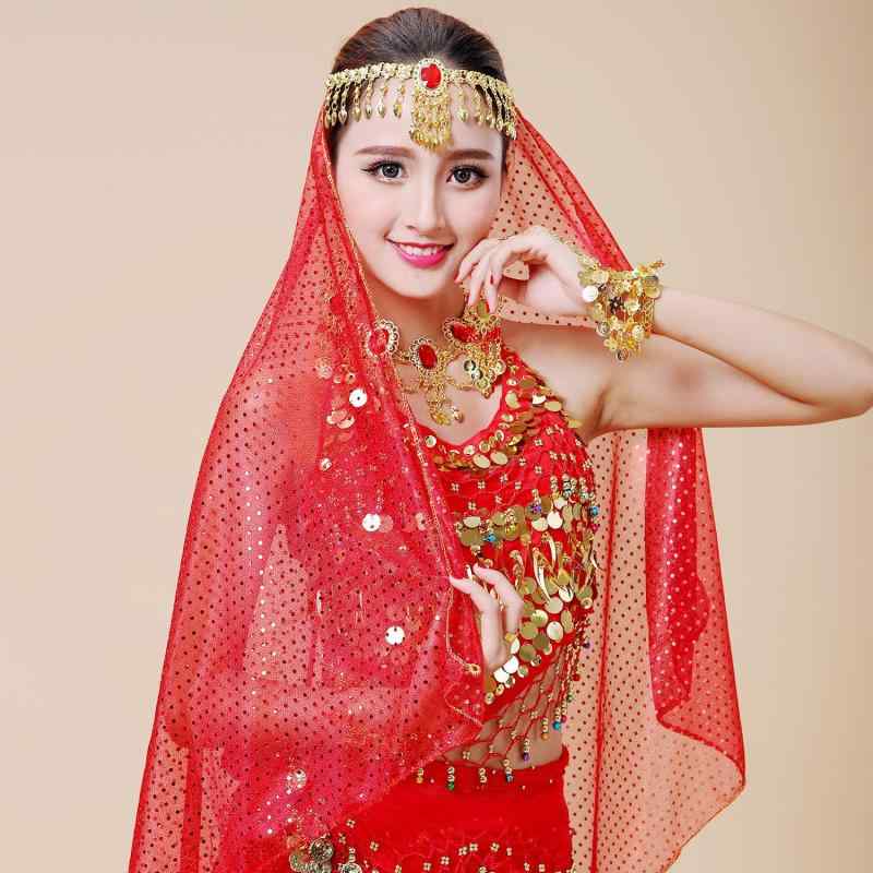 ダンス アクセサリー メンズ レディース インドダンス 民族舞 ベリーダンス ヘッドドレス ベール スカ..