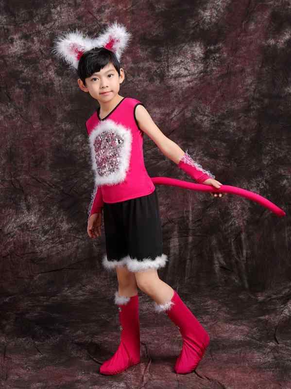 キッズ 猫 コスチューム 動物 ダンス 衣装 ペルシャ猫 パターン 小猫 男の子 女の子 伸縮性 素材 ロー..