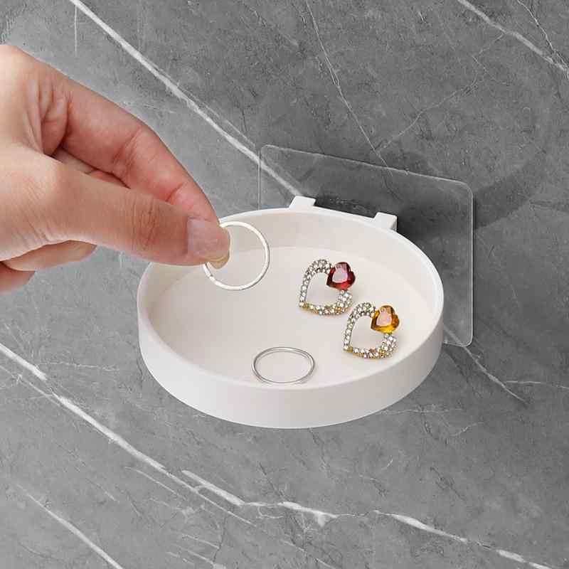 壁掛け 収納ラック 丸型 ハンドソープ ディフューザー ボトルホルダー ボディソープ 整理棚 キッチン 浴室 壁吸着式 設置簡単 BS樹脂 多用途 モダン シンプル 白 緑 ピンク