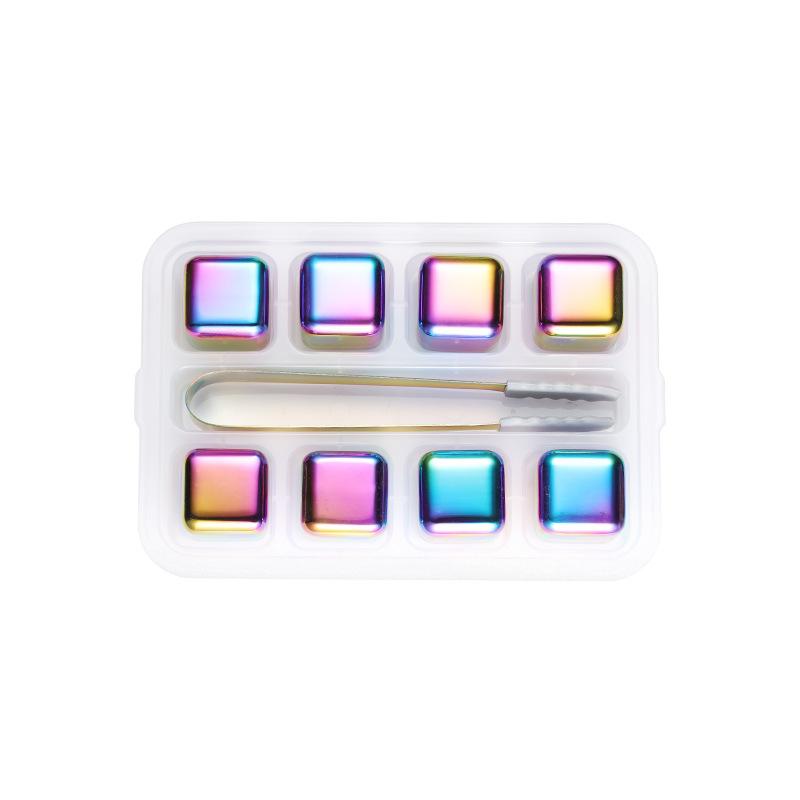 製氷トレイ ステンレス 氷球 食品級 ウイスキー 虹色 酒石 バー用品 冷却アイテム ホームバー 耐久性 ..