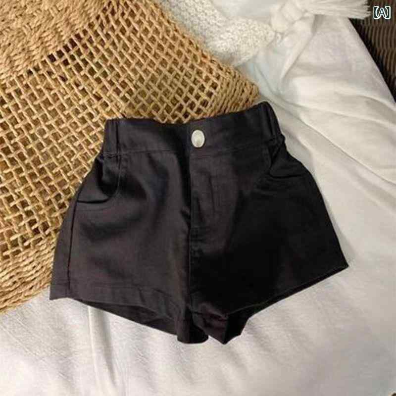 キッズ ショーツ 男の子 女の子 夏 カジュアル 綿 ポリエステル 混紡 フレア ボリューム 柔らかい 素材..