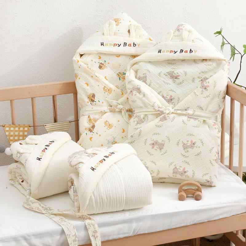 ベビー 男の子 女の子 新生児 抱き毛布 包みタオル 軽量 薄手 ガーゼ 綿 素材 動物柄 カートゥーン 柄 ..