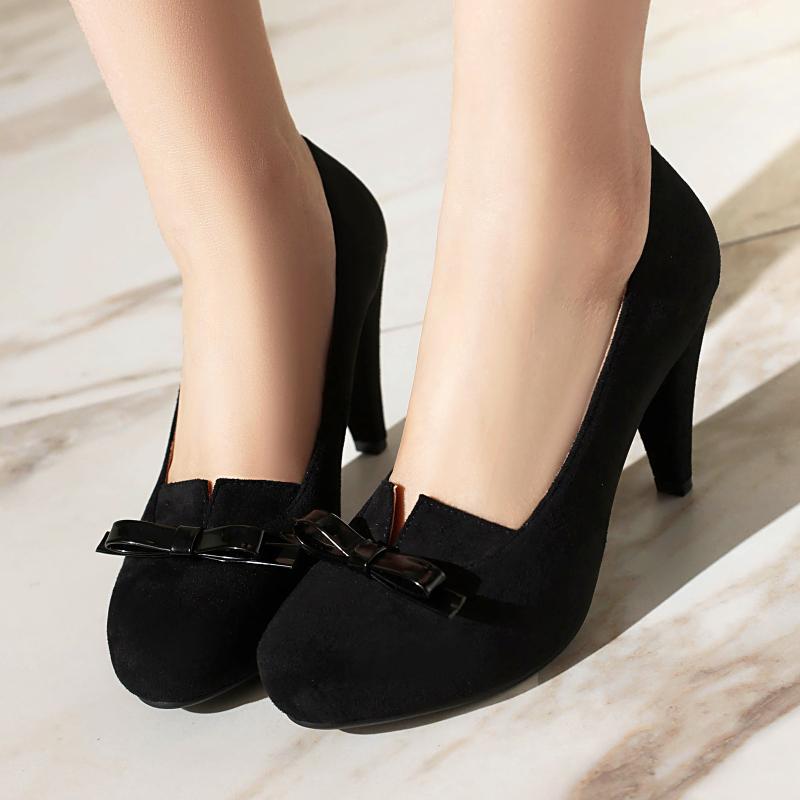 レディース パンプス ピンヒール 蝶結び 尖頭 合成皮革 切り替え シンプル 単色 秋 黒 赤 普段使い ローカット スリッポン 軽量 伸縮性