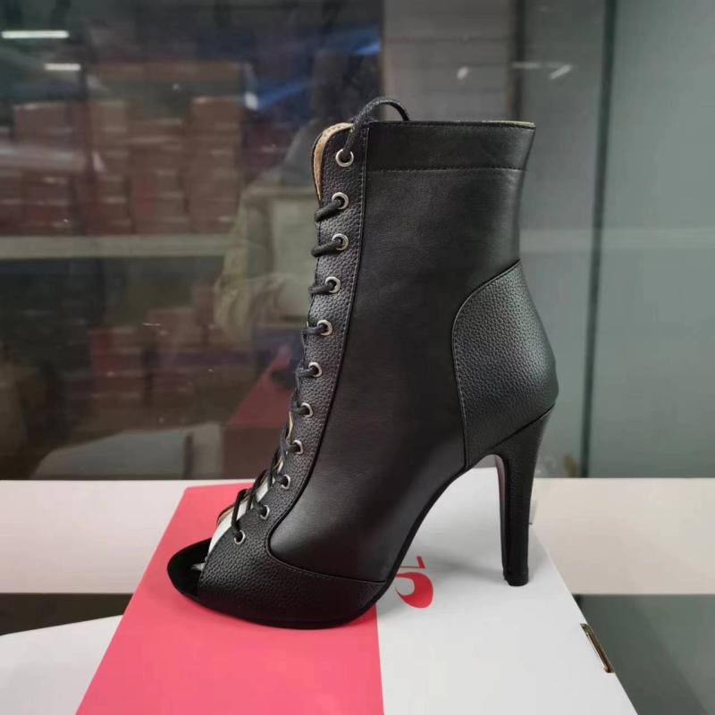 レディース ハイヒール サンダル 魚嘴 春夏 透け出し 細ヒール ダンスシューズ 合成皮革 黒 カジュアル..