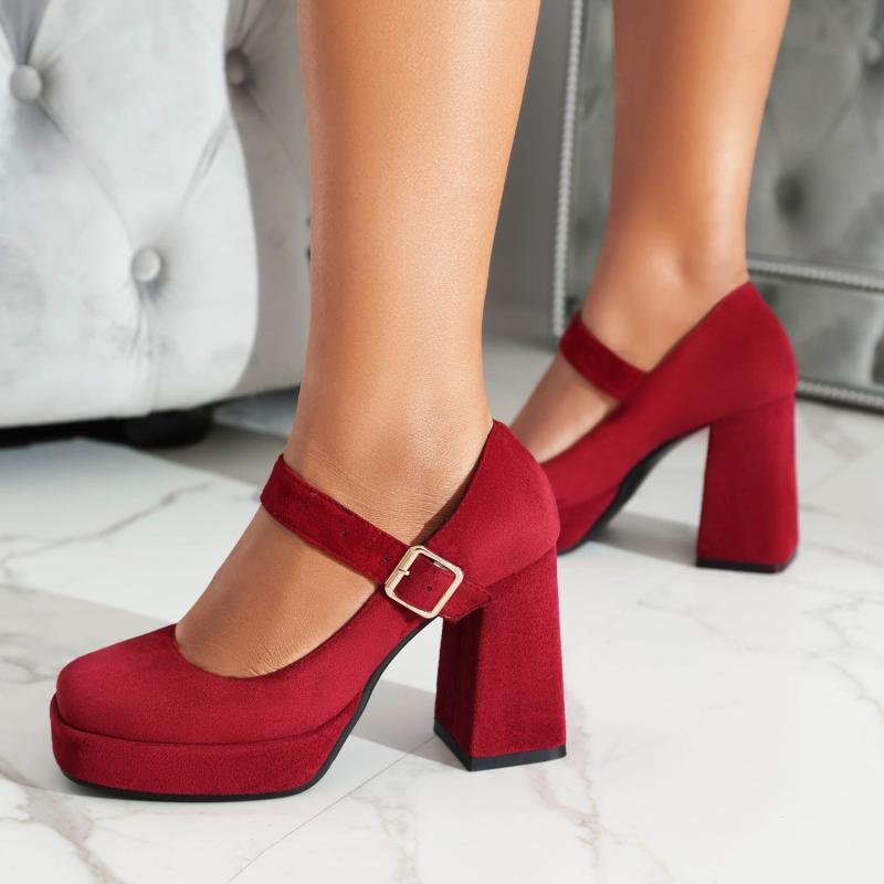 レディース シューズ スエード ラウンドトゥ ローカット チャンキーヒール ストラップ ローマンスタイ..