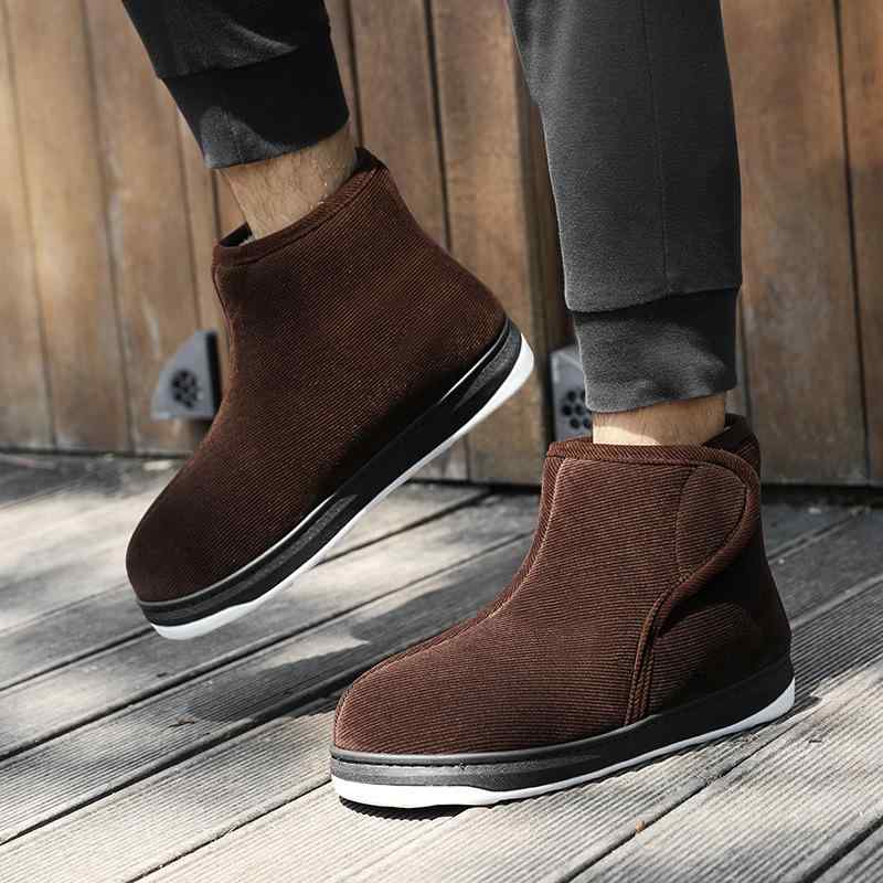 室内スリッパ メンズ レディース 高齢者用 綿素材 保暖 厚手 ルームシューズ 家用 暖か 冬用 カジュアル フルカバー ステッチ 黒 ワインレッド 茶色