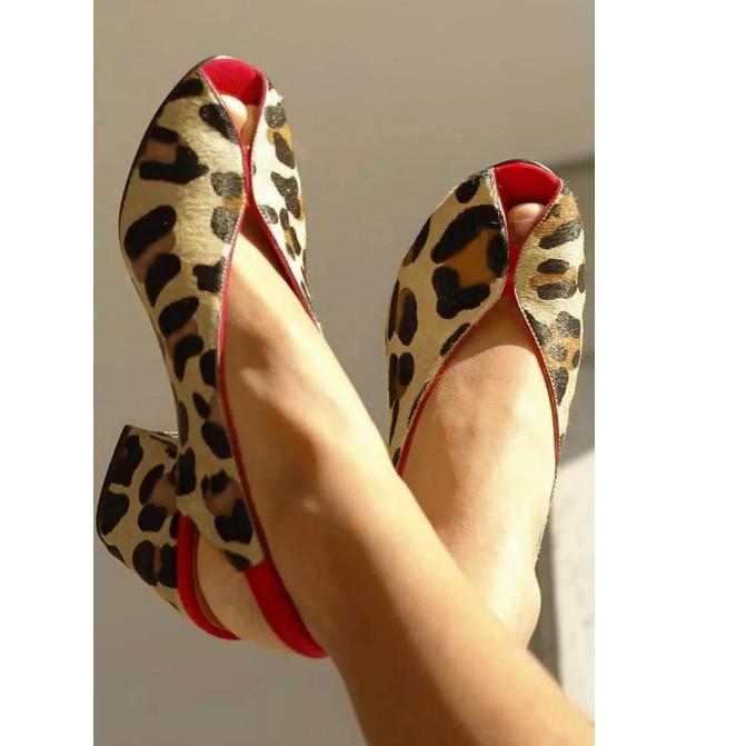 サンダル レディース オープントゥ 太ヒール ゼブラ柄 馬毛 夏秋 大きめサイズ ローマスタイル ストリ..