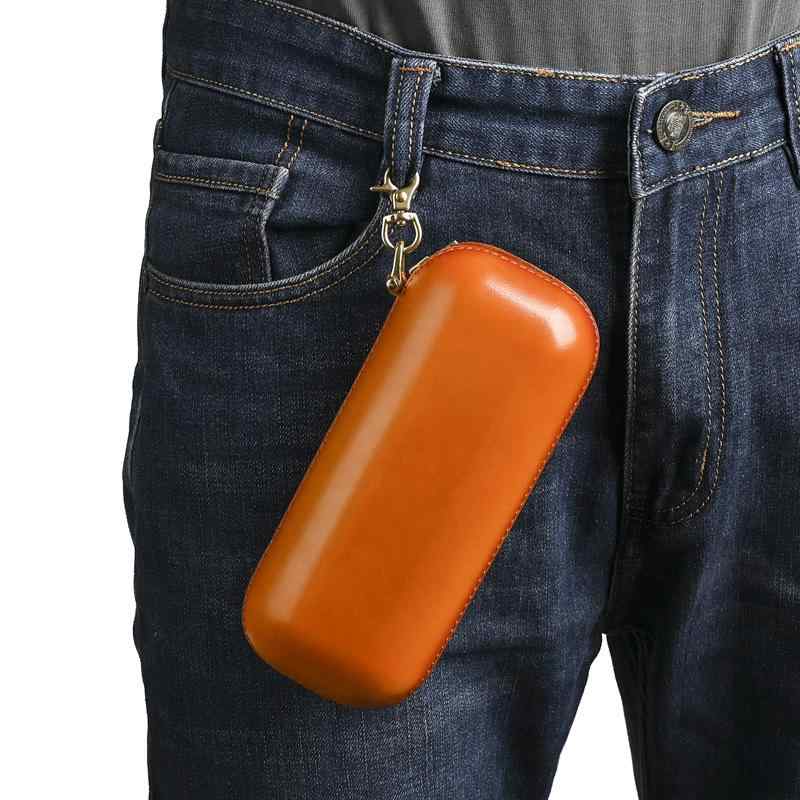 サングラスケース メンズ レディース 植鞣革 本革 耐圧 コンパクト 純銅フック カジュアル 日常用 外出..