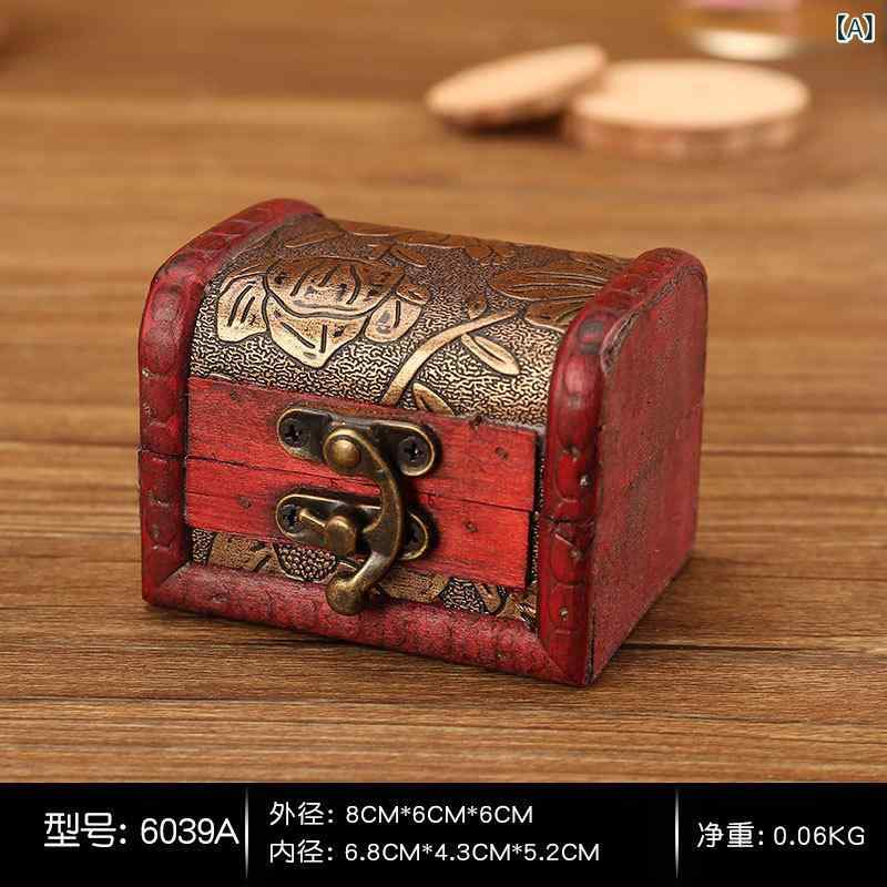 収納ボックス 木製 蓋付き 小型 デスク リビング 寝室 書斎 雑貨整理 イヤホンコード 電源ケーブル ア..