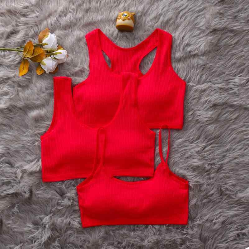 女の子 キャミブラ ショーツ セット 綿 赤 透気 防透け 快適 シンプル 成長期 インナー 普段使い 軽や..