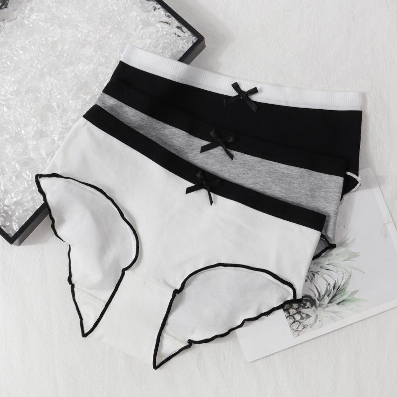 ショーツ レディース 少女 コットン 透気 快適 中腰 三角型 オールシーズン 薄型 黒 グレー 白 普段使..