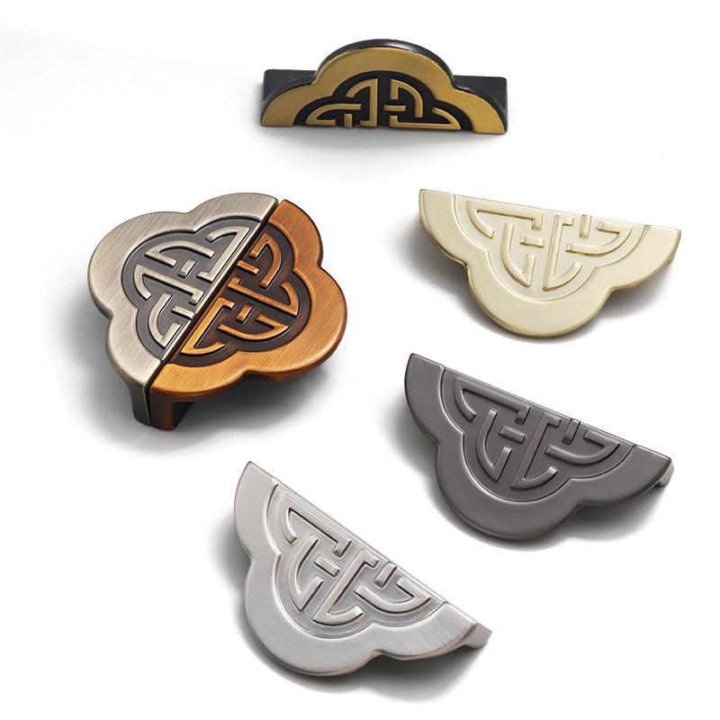 家具 ハンドル 現代中国風 半円形 亜鉛合金 電気メッキ加工 キャビネット ドア 引き出し 小型 取っ手 ..