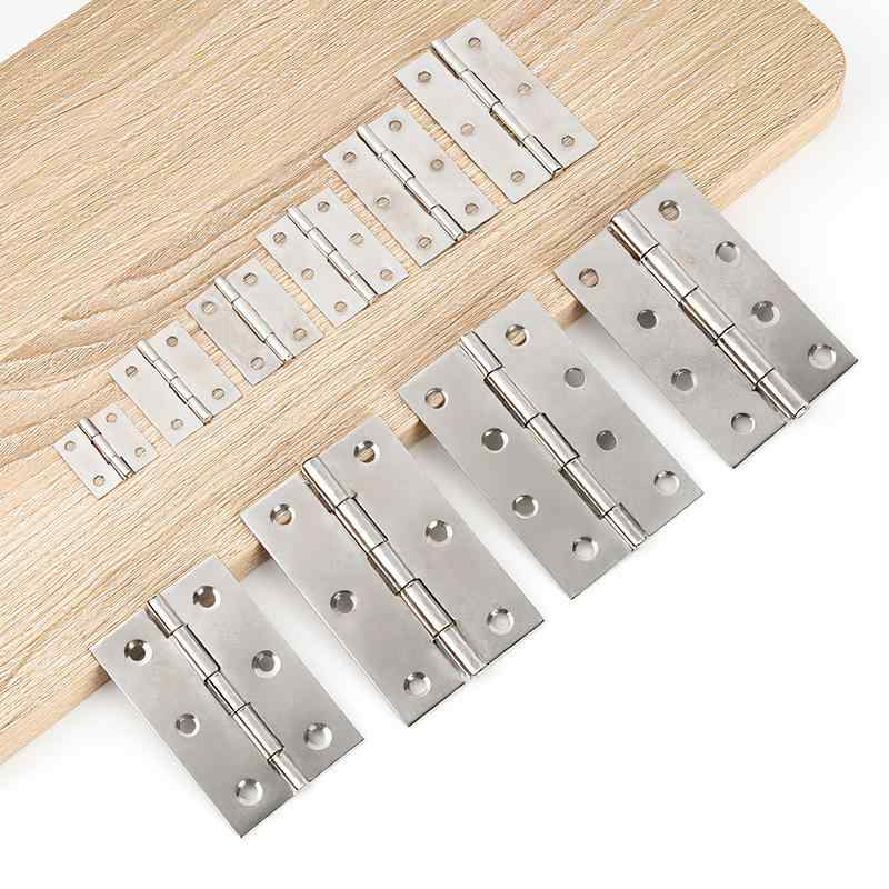 蝶番 ステンレス 平開き 小型 ミニ 合頁 家具 キャビネット キッチン ドア アクセサリーボックス 飾り..