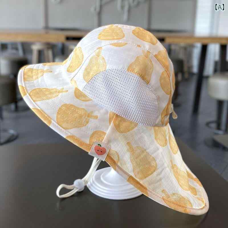帽子 女の子 夏 フィッシャーマンハット 大つば UVカット メッシュ 通気性 日焼け防止 遮陽 ショール ..