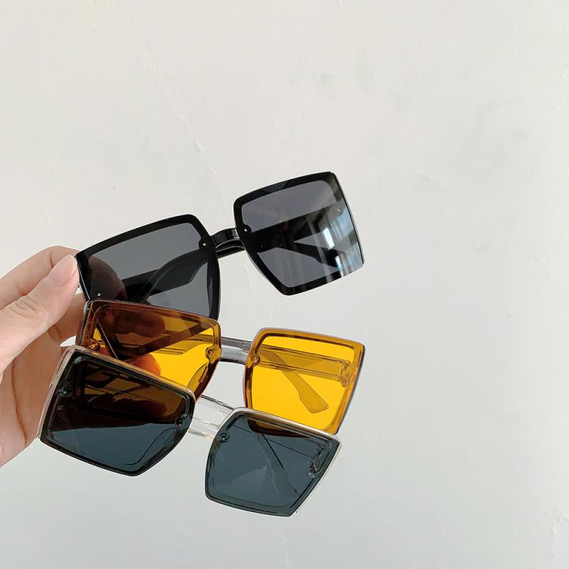 サングラス キッズ 男の子 女の子 UVカット スクエア フレームレス プラスチック 樹脂 レンズ ファッシ..