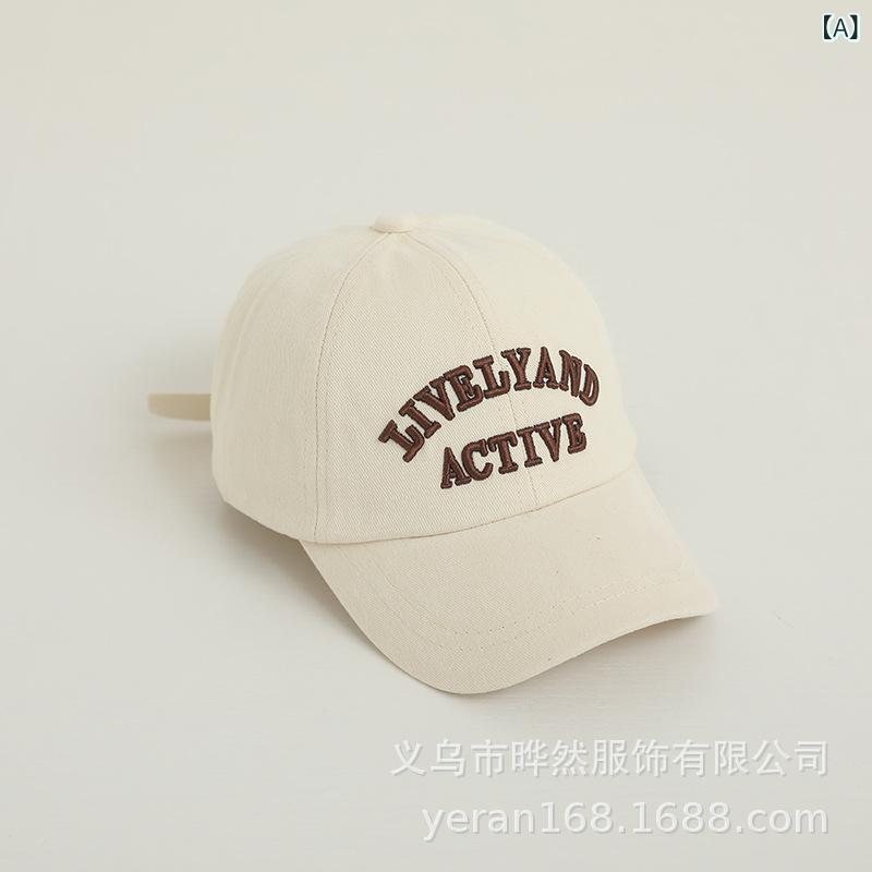 野球帽 子供 男の子 女の子 キャップ 無地 アルファベット プリント 綿 素材 通気 保温 防風 日よけ UV..