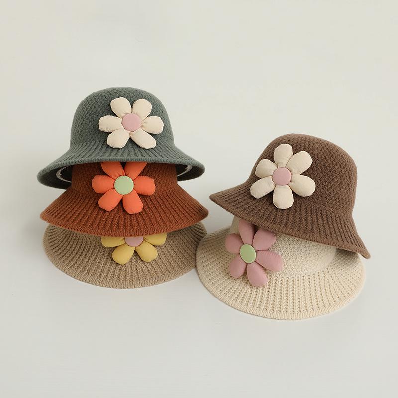 キッズ 男の子 女の子 フィッシャーマン ハット 大花柄 キャラ プリント ニット 折りたたみ ベビー 帽..