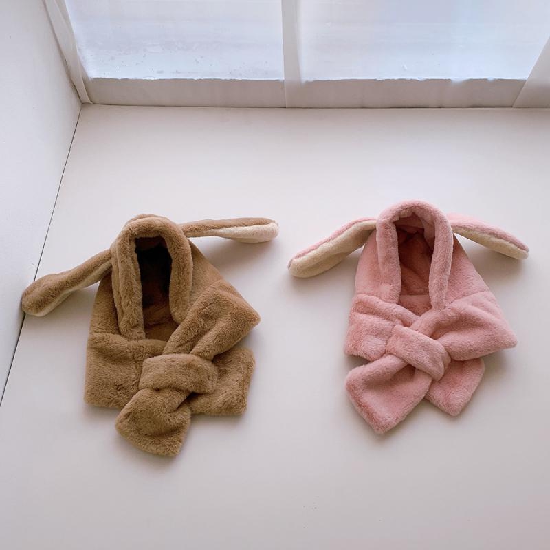 帽子 ベビー キッズ 男の子 女の子 秋冬 保暖 耳当て 毛绒 セット プリンセス かわいい ベージュ ピンク カーキ 通気 防風 ポリエステル 普段使い