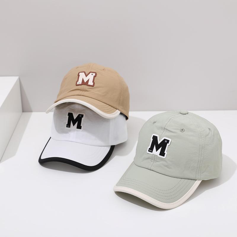 野球帽 キッズ 男の子 女の子 オールシーズン 速乾 日よけ 通気 保温 防風 アルファベット 黒 緑 白 薄手 屋外 外出 旅行 ストリート スタイル