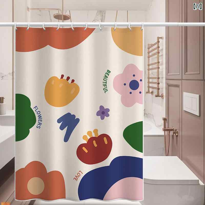 カーテン 間仕切り 防水 防カビ ポリエステル 遮光 おしゃれ カートゥーン かわいい 柄 カラフル 落書..