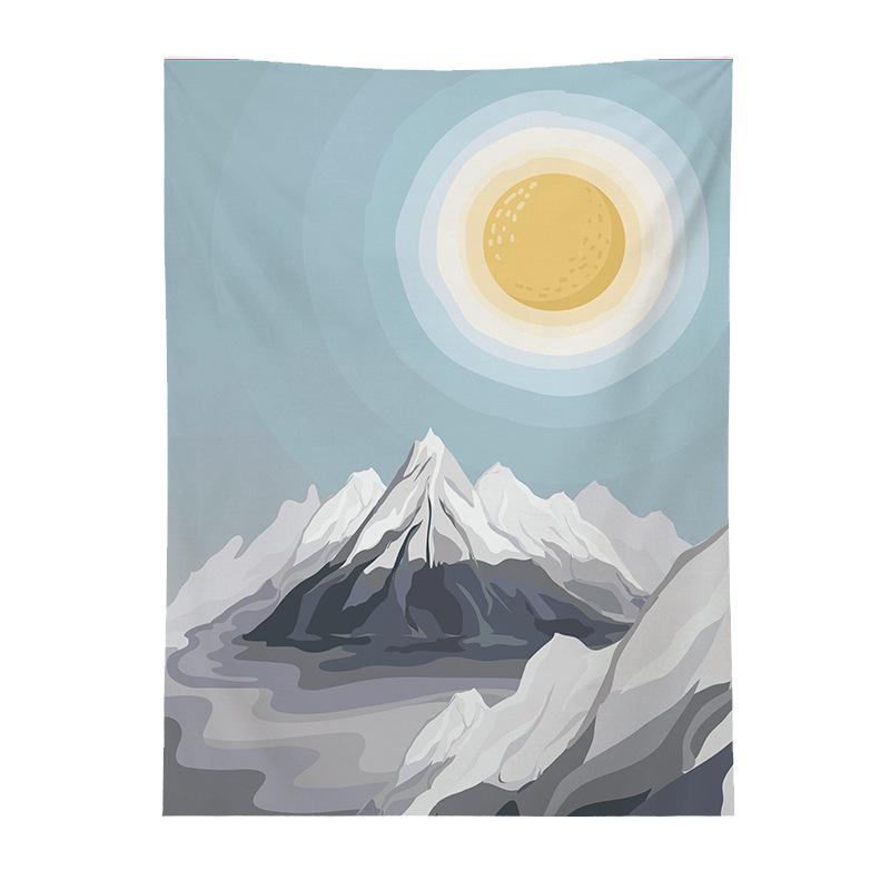 タペストリー 北欧風 風景イラスト 壁掛け 寝室 ベッドヘッド 装飾 背景布 ポリエステル繊維 手織り 長..