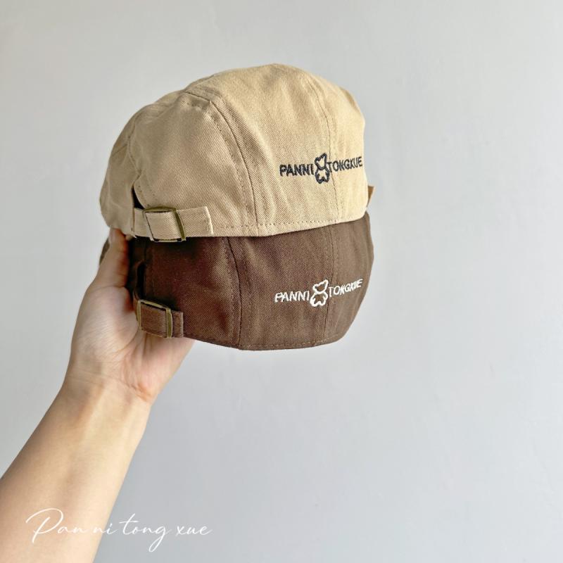 男の子 女の子 ベビー ニュースボーイ帽 ベレー帽風 春秋 かわいい クマ刺繍 コットン 通気性 UVカット..