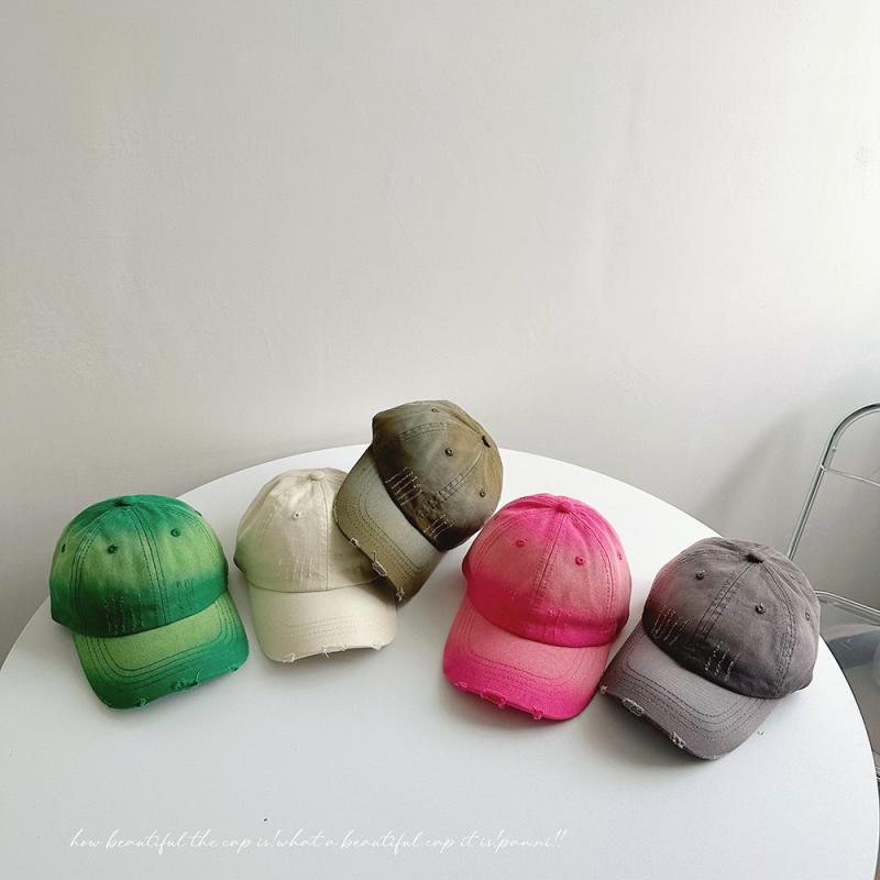 野球帽 男の子 女の子 韓国 おしゃれ カラフル グラデーション ビンテージ ダメージ シンプル カジュア..