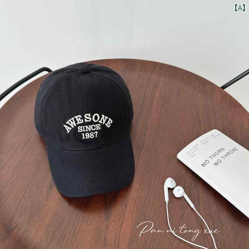 ベビー キャップ 男の子 女の子 カジュアル アルファベット 柄 薄手 綿 通気性 日焼け防止 広いつば オ..