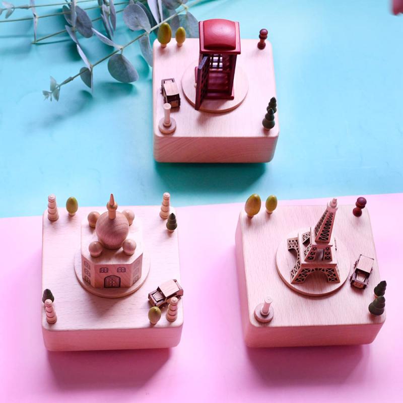 ミュージックボックス メンズ レディース 木製 手描き 欧風 ギフト 誕生日 クリスマス バレンタイン 結婚祝い 卒業記念 引っ越し祝い 子供 友達 かわいい ...