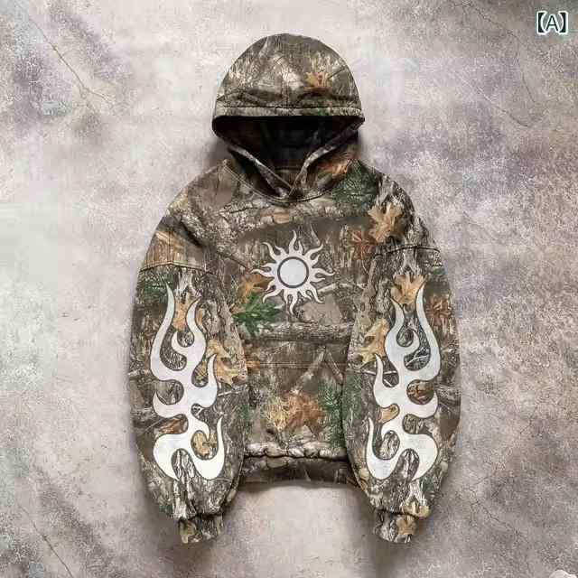 パーカー メンズ レディース ルーズ フーディー 長袖 プルオーバー 3D 立体 プリント メープルリーフ ..