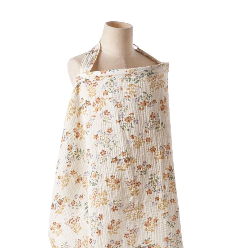 授乳カバー ママ用 防光線漏れ 外出遮光 綿素材 厚手 オールシーズン プリント柄 カーキ グレー ネイビー