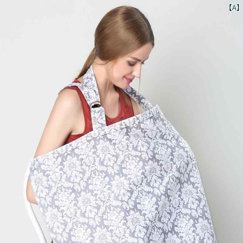 授乳カバー 授乳巾 授乳ブラ 授乳マント ベビー キッズ 男の子 女の子 綿 多機能 花柄プリント ストラ..