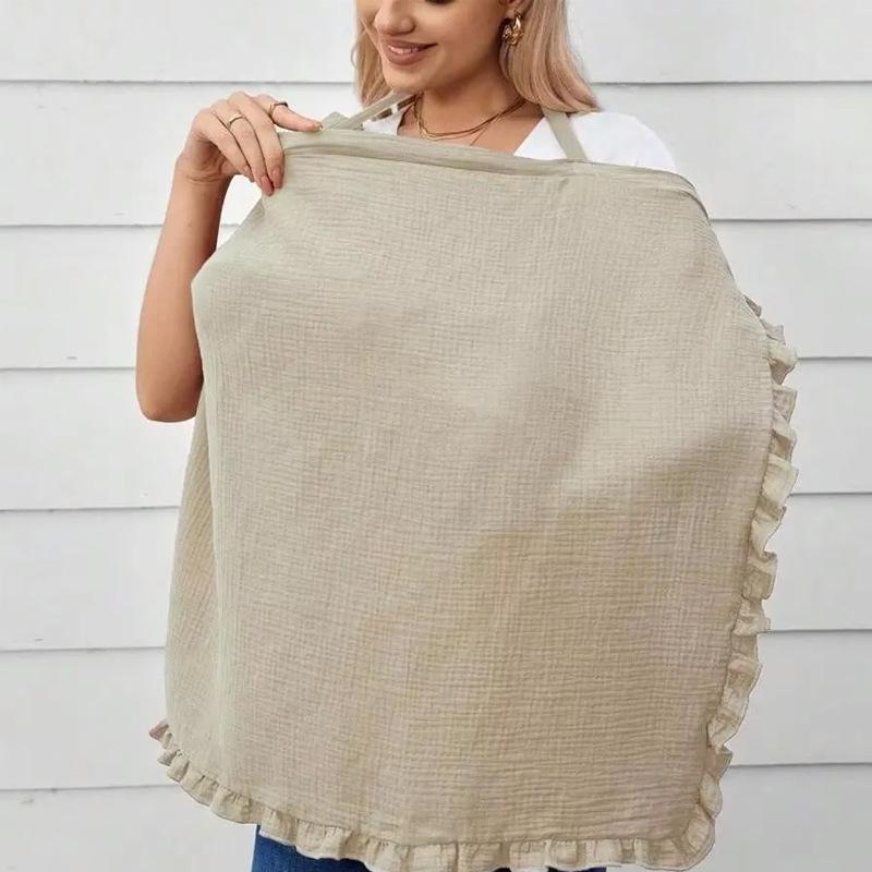 授乳カバー 女の子 新生児 外出ケープ 綿ガーゼ プリント柄 光漏れ防止 かわいい 白 緑 黄 夏 吸湿速乾..