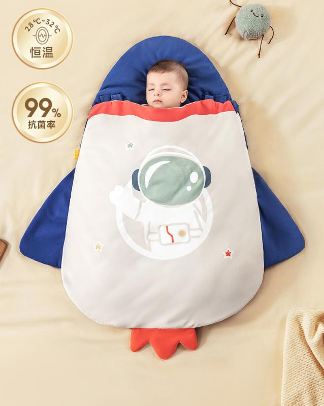 ベビー スリーピングバッグ 新生児 男の子 女の子 モロ反射防止 防踢被 一体型 綿 保温性 動物柄 春秋..