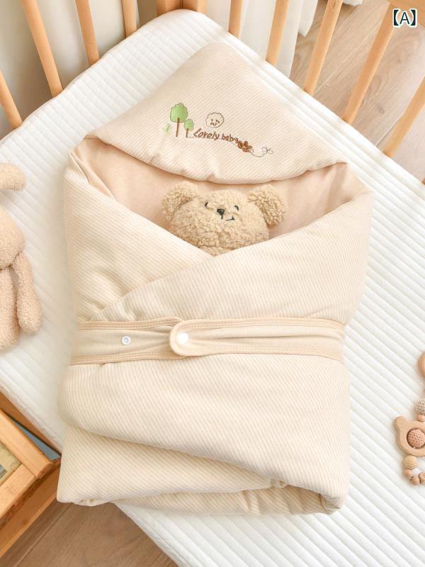 抱き包み ベビー 男の子 女の子 新生児 綿 秋冬 厚手 綿中綿 驚き防止 スリーパー 動物柄 柔らかい 暖..