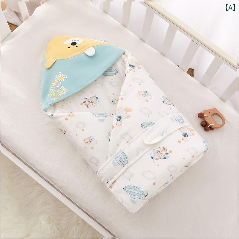 ベビー 包み毛布 秋冬 厚手 新生児 綿 動物柄 驚き防止 保温 男の子 女の子 産院 かわいい 柔らかい 暖か