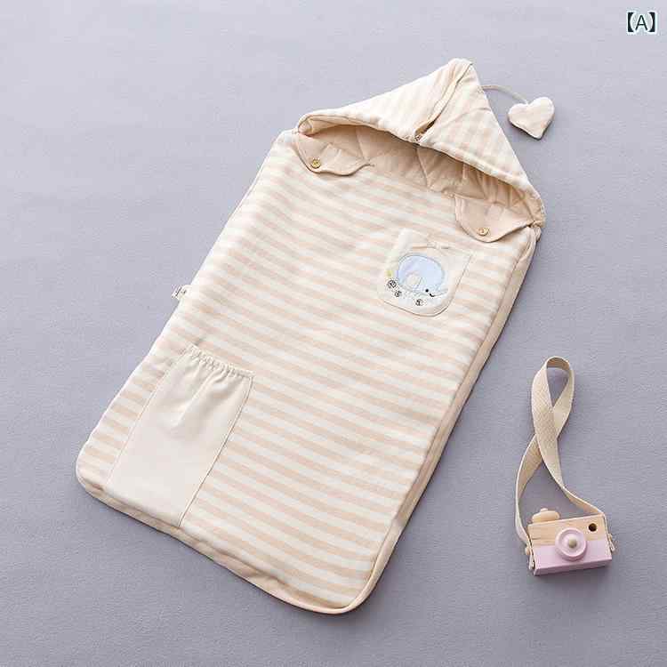 スリーパー ベビー キッズ 男の子 女の子 秋冬 綿 綿 厚手 信封型 カートゥーン調柄 象柄 蜂柄 2way 防..