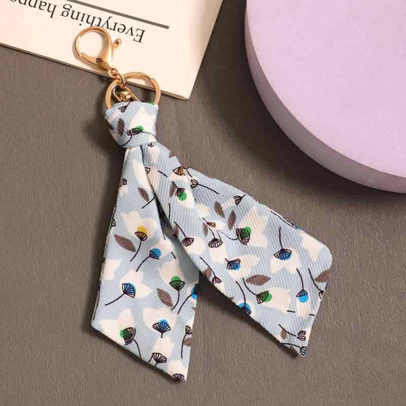 キーホルダー チューリップ プリント 布製 アクセサリー バッグ チャーム 車用 ハンギング クリエイテ..