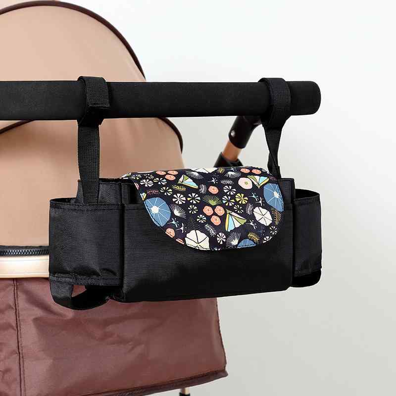 ベビーカー 収納袋 掛け袋 大容量 多機能 汎用 置物袋 赤ちゃん 外出 男の子 女の子 ポリエステル 厚手..