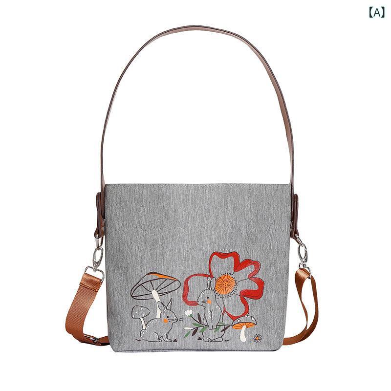 マミーバッグ 男の子 女の子 片肩 ファッション 母子外出 ベビーカー掛け 防水 多機能 ポリエステル 花..