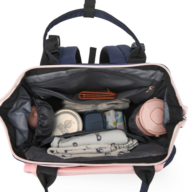 ベビー ママバッグ 折りたたみベッド 付き 双肩 多機能 おむつバッグ 収納 グレー ブラック ブルー オ..