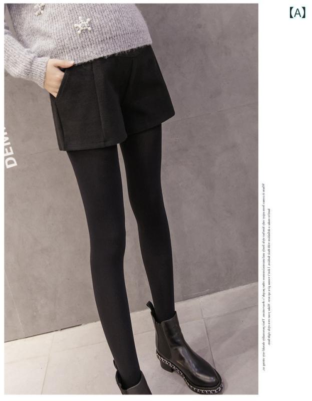 マタニティ ショートパンツ 秋冬 外出 インナー お腹サポート トレンド ファッション おしゃれ ルーズ ..